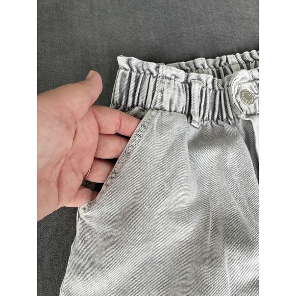 H&M Wide Leg Jeans Girls Size 10 Gray Elastic Waist Casual Denim Baggy Pants - Picture 2 of 6